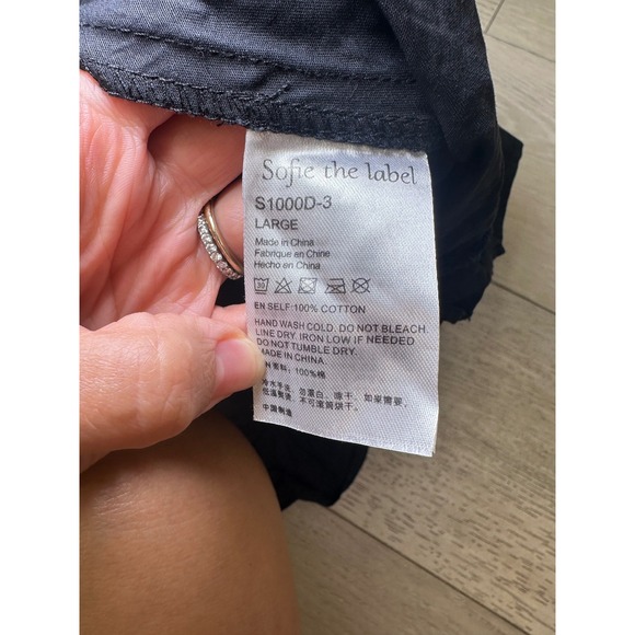 Socks‎ the Label babydoll black flirty girly whimsigoth mini dress large cotton - Picture 6 of 7